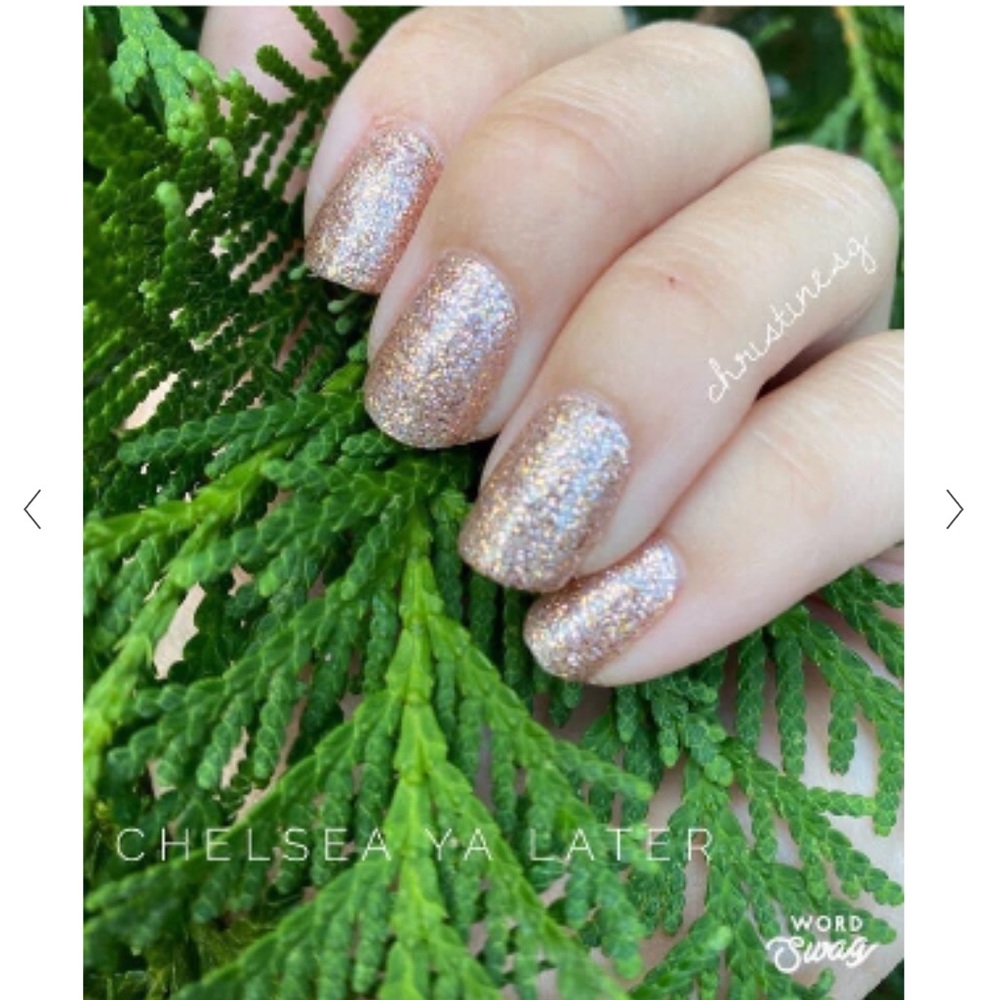 *Retired* Color Street: Chelsea Ya Later | Gold Metallic Sparkle Glitter Party - Picture 7 of 13
